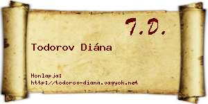 Todorov Diána névjegykártya